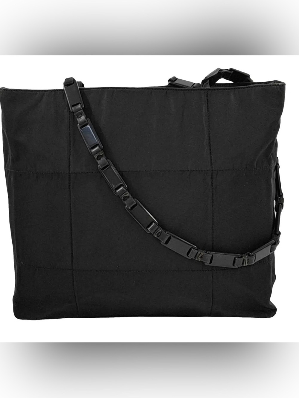 Prada Tessuto black Nylon Chain Shoulder Bag with COA
